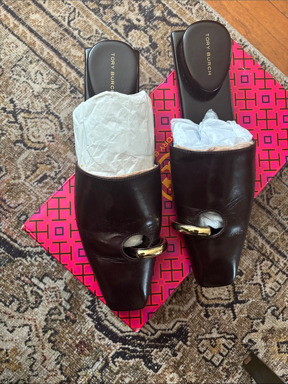 Tory Burch Pierced Mules